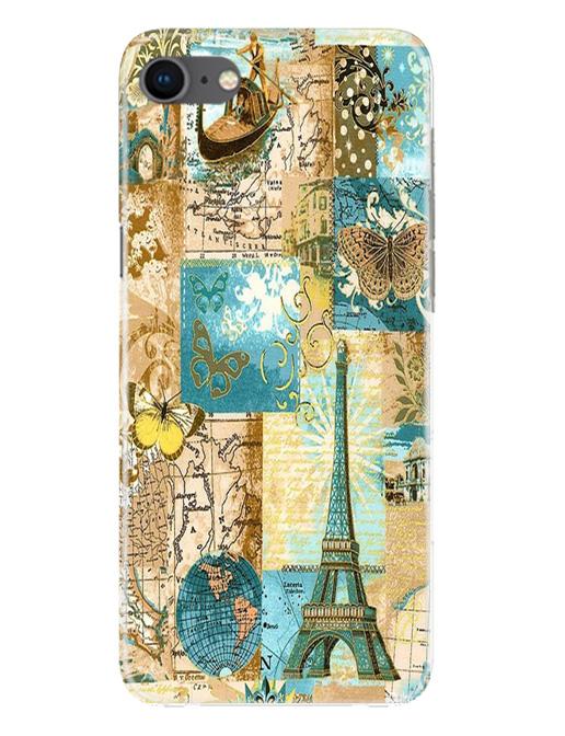 Travel Eiffel Tower Case for iPhone Se 2020 (Design No. 206)