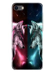 Wolf fight Mobile Back Case for iPhone Se 2020 (Design - 221)