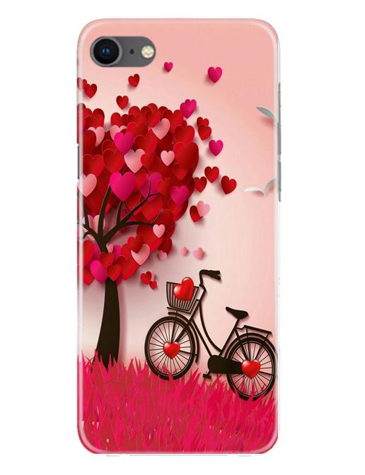 Red Heart Cycle Case for iPhone Se 2020 (Design No. 222)