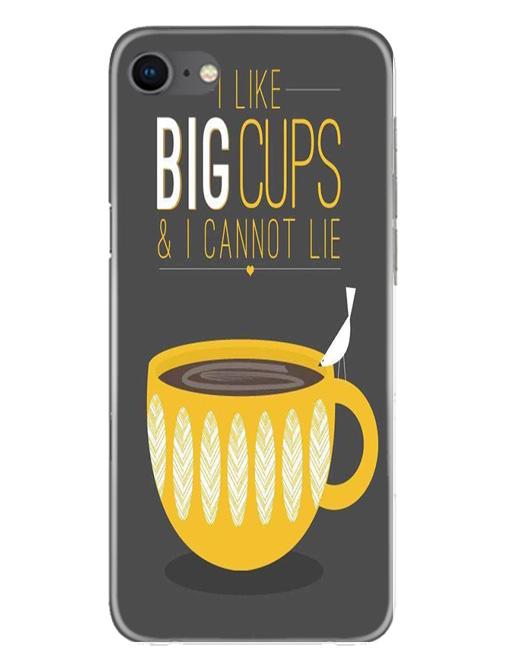 Big Cups Coffee Mobile Back Case for iPhone Se 2020 (Design - 352)