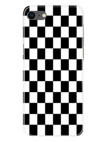 Black White Boxes Mobile Back Case for iPhone Se 2020 (Design - 372)