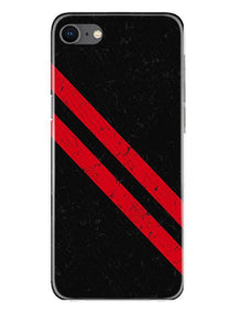 Black Red Pattern Mobile Back Case for iPhone Se 2020 (Design - 373)