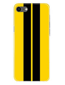 Black Yellow Pattern Mobile Back Case for iPhone Se 2020 (Design - 377)