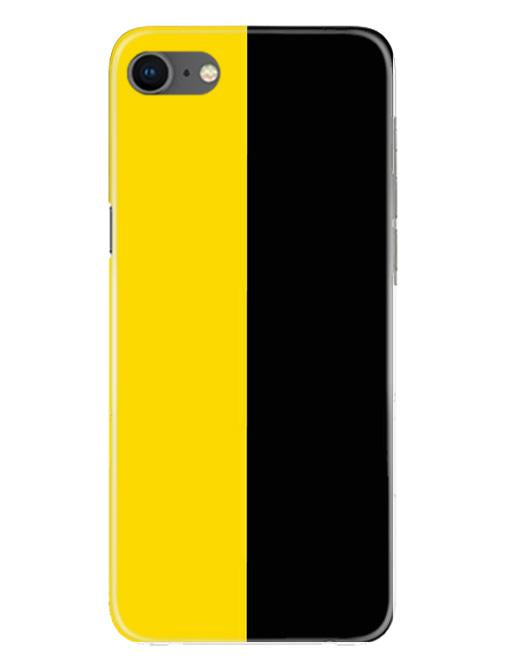 Black Yellow Pattern Mobile Back Case for iPhone Se 2020 (Design - 397)