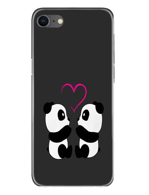 Panda Love Mobile Back Case for iPhone Se 2020 (Design - 398)
