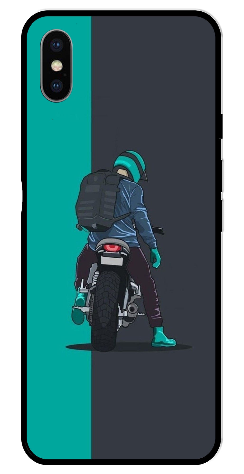 Bike Lover Metal Mobile Case for iPhone X Metal Case  (Design No -05)