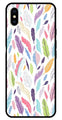 Colorful Feathers Metal Mobile Case for iPhone X Metal Case  (Design No -06)
