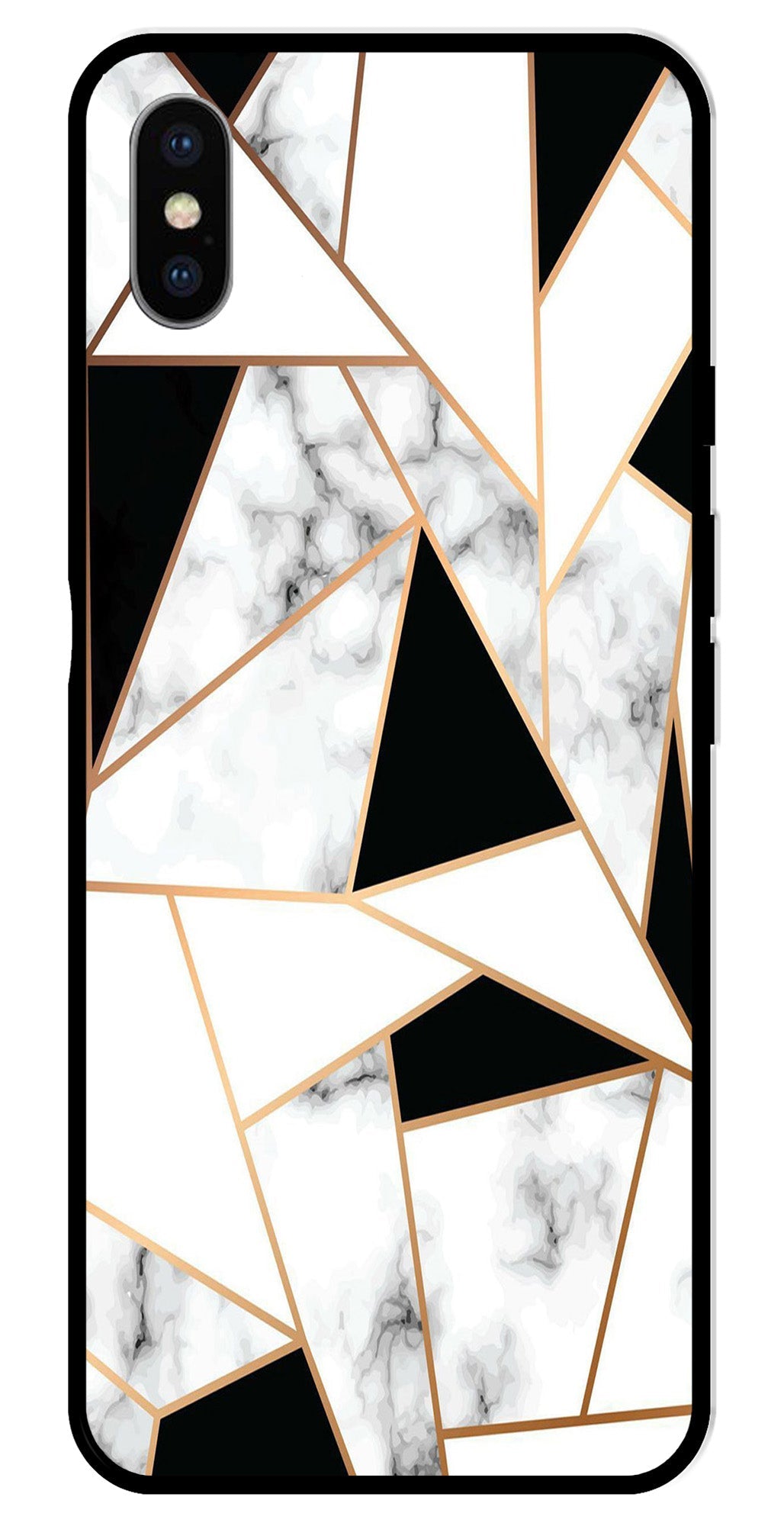 Marble Design2 Metal Mobile Case for iPhone X Metal Case  (Design No -08)