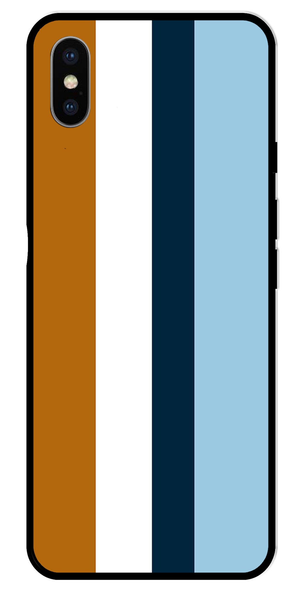 MultiColor Pattern Metal Mobile Case for iPhone X Metal Case  (Design No -17)