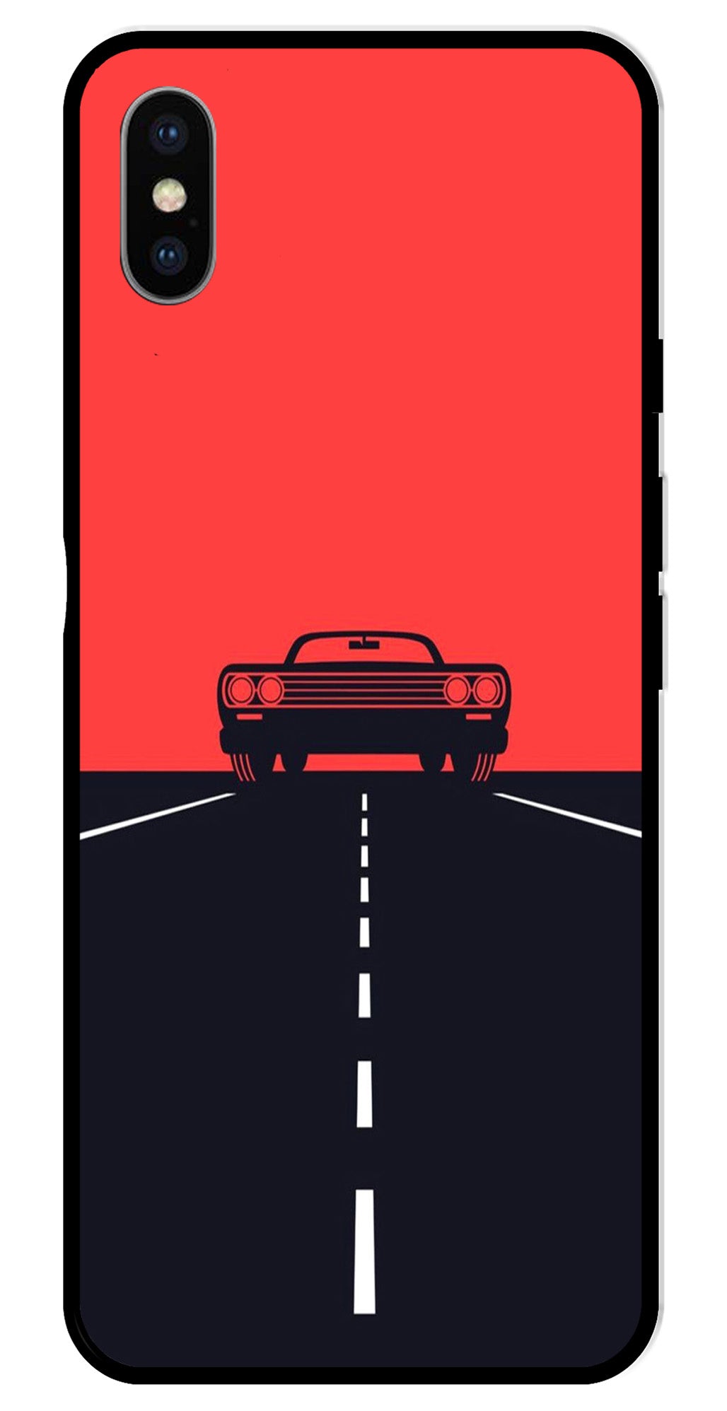 Car Lover Metal Mobile Case for iPhone X Metal Case  (Design No -21)