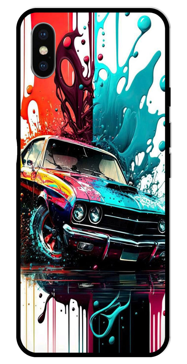 Vintage Car Metal Mobile Case for iPhone X Metal Case  (Design No -29)