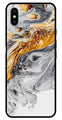 Marble Pattern Metal Mobile Case for iPhone X Metal Case  (Design No -36)
