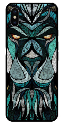 Lion Pattern Metal Mobile Case for iPhone X Metal Case