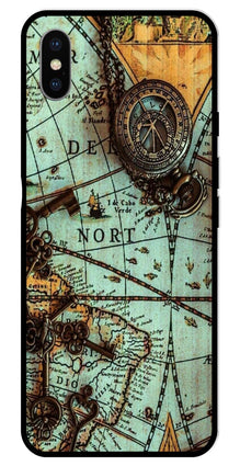 Map Design Metal Mobile Case for iPhone X Metal Case
