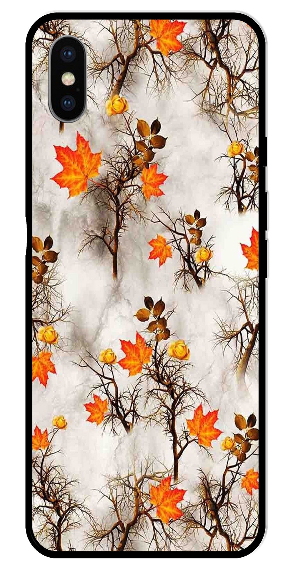 Autumn leaves Metal Mobile Case for iPhone X Metal Case  (Design No -55)