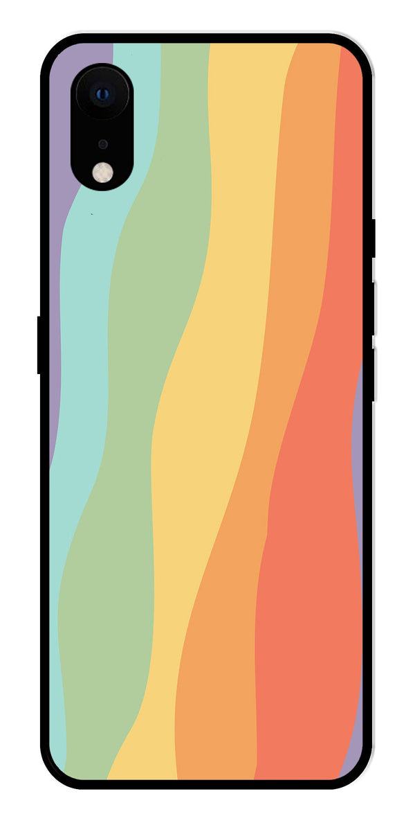 Muted Rainbow Metal Mobile Case for iPhone XR Metal Case  (Design No -02)
