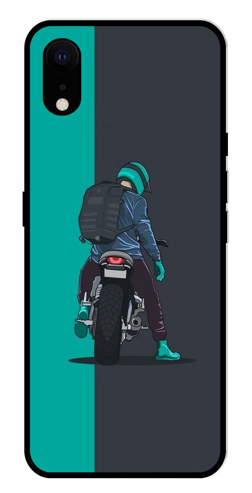 Bike Lover Metal Mobile Case for iPhone XR Metal Case  (Design No -05)