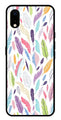 Colorful Feathers Metal Mobile Case for iPhone XR Metal Case  (Design No -06)