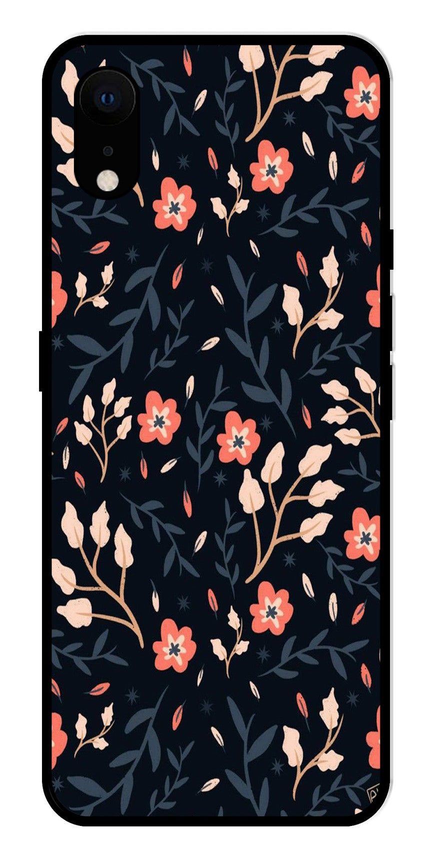 Floral Pattern Metal Mobile Case for iPhone XR Metal Case  (Design No -10)