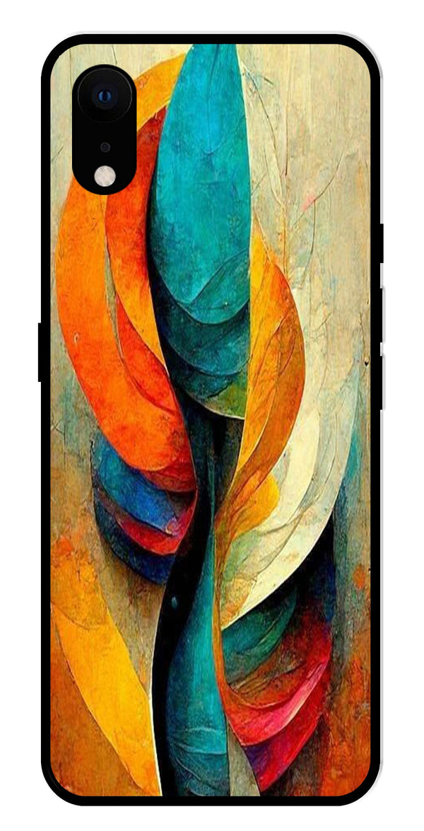 Modern Art Metal Mobile Case for iPhone XR Metal Case  (Design No -11)