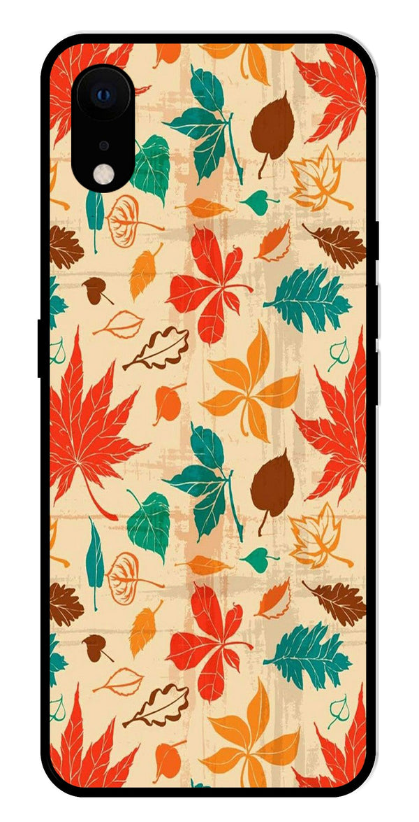 Leafs Design Metal Mobile Case for iPhone XR Metal Case  (Design No -14)