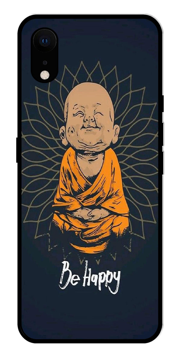 Be Happy Metal Mobile Case for iPhone XR Metal Case  (Design No -27)