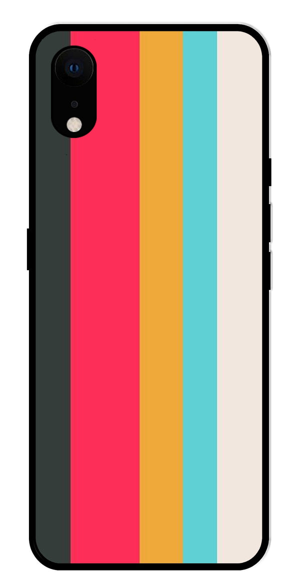 Muted Rainbow Metal Mobile Case for iPhone XR Metal Case  (Design No -31)