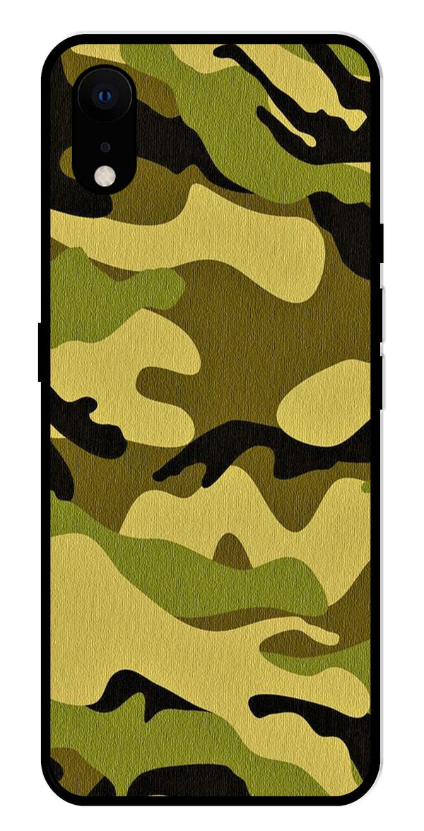 Army Pattern Metal Mobile Case for iPhone XR Metal Case  (Design No -35)