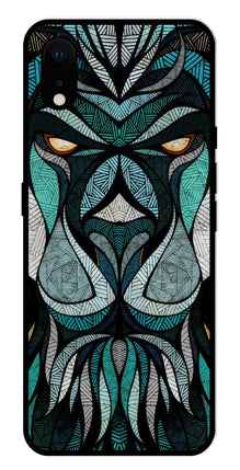 Lion Pattern Metal Mobile Case for iPhone XR Metal Case