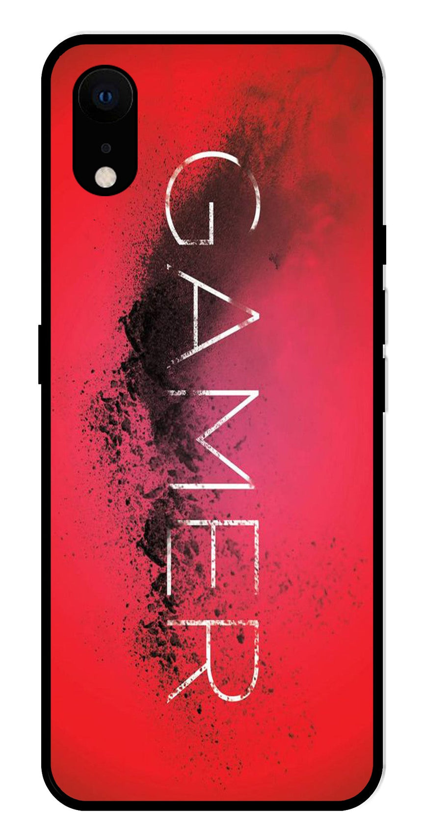 Gamer Pattern Metal Mobile Case for iPhone XR Metal Case  (Design No -41)