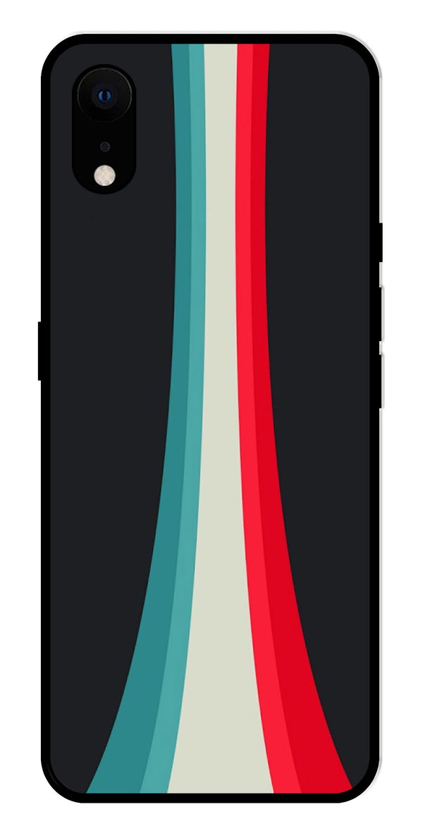 Modern Art Colorful Metal Mobile Case for iPhone XR Metal Case  (Design No -48)