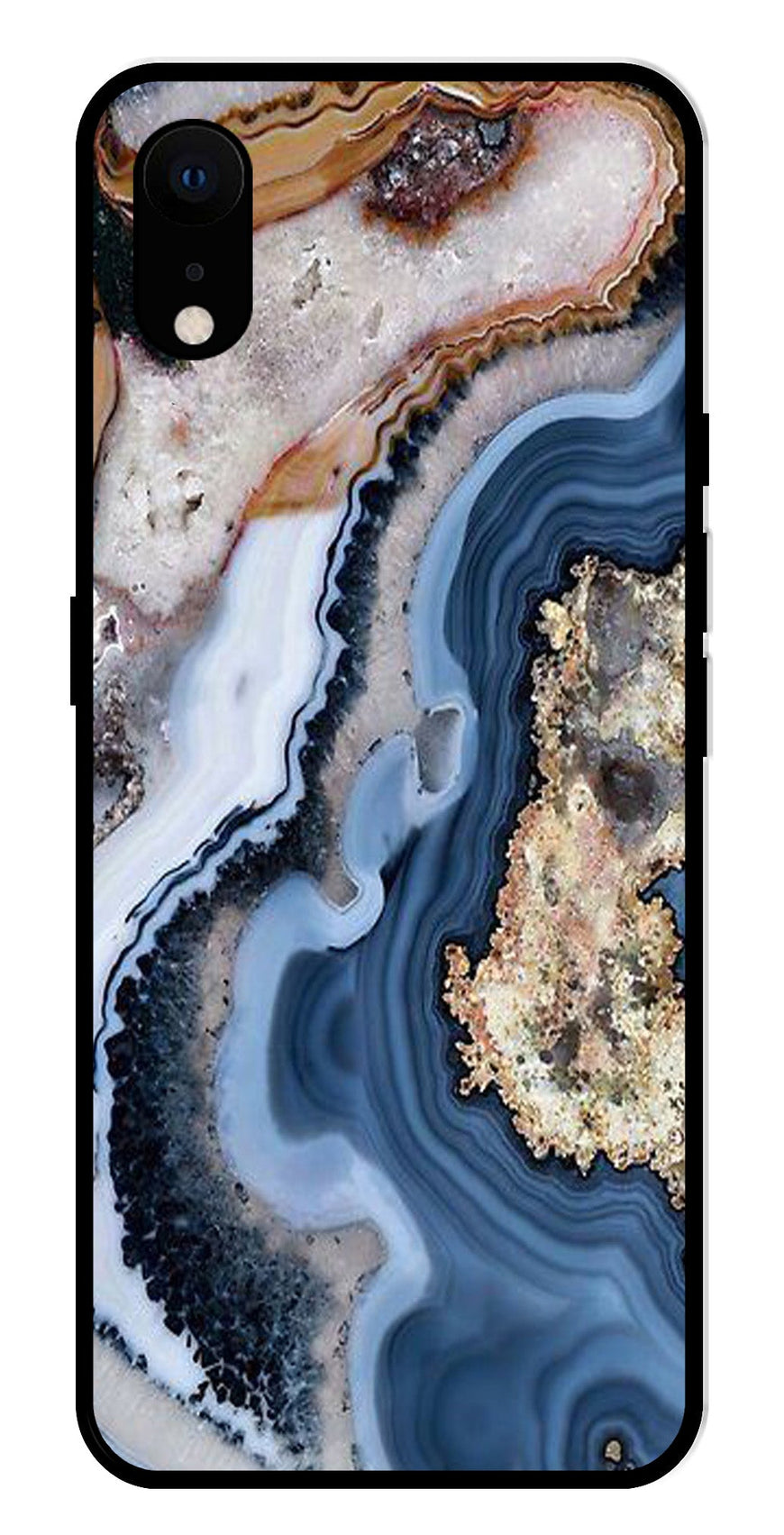 Marble Design Metal Mobile Case for iPhone XR Metal Case  (Design No -53)