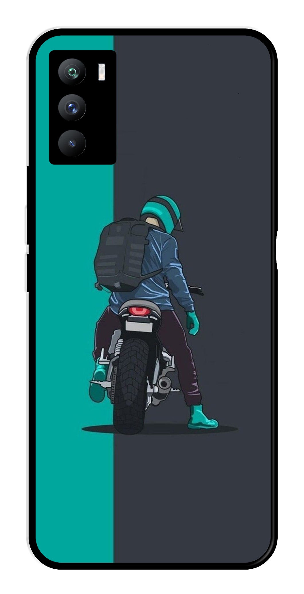 Bike Lover Metal Mobile Case for iQOO 9 SE 5G   (Design No -05)