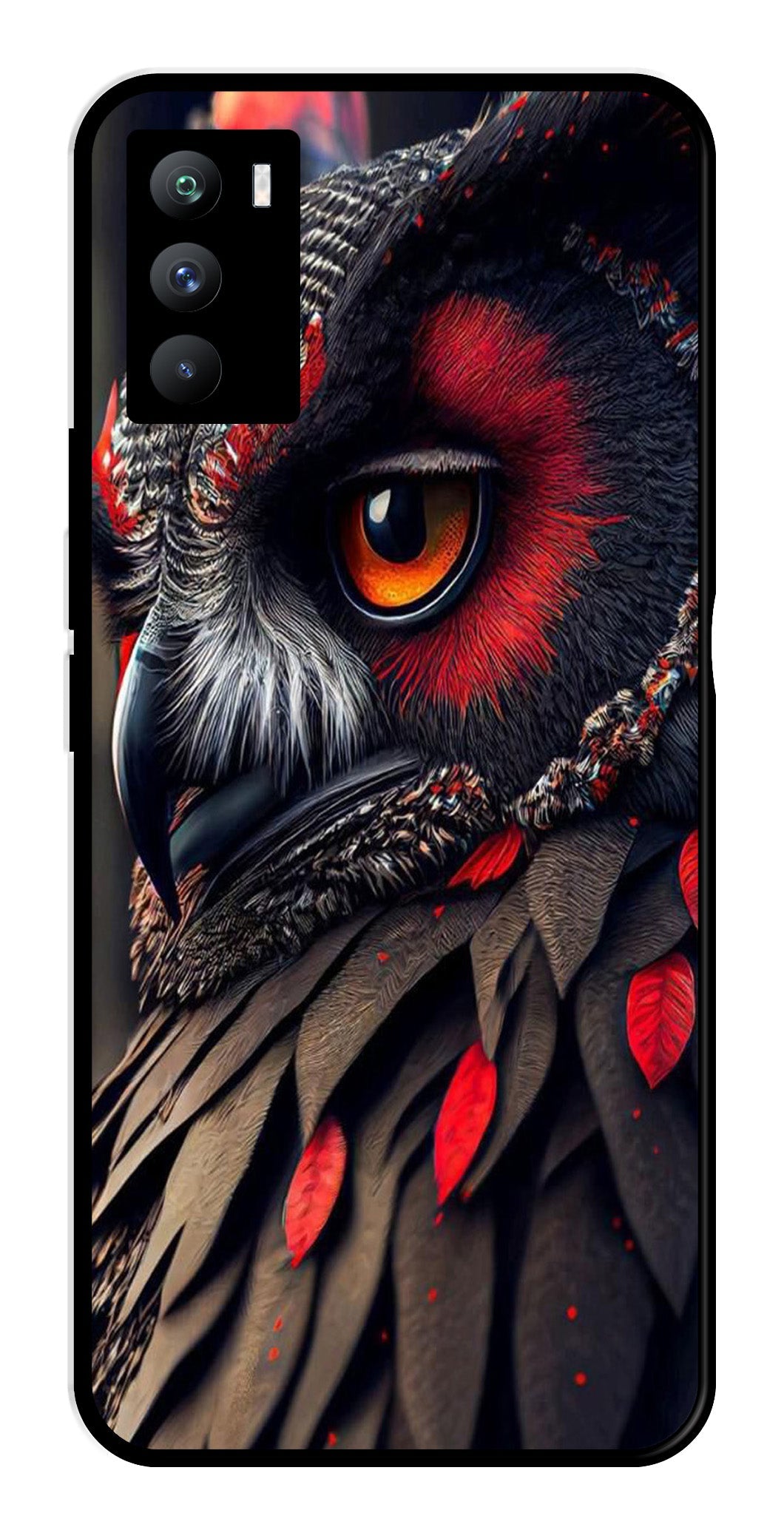 Owl Design Metal Mobile Case for iQOO 9 SE 5G   (Design No -26)