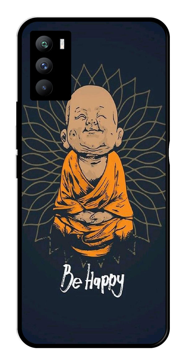 Be Happy Metal Mobile Case for iQOO 9 SE 5G   (Design No -27)