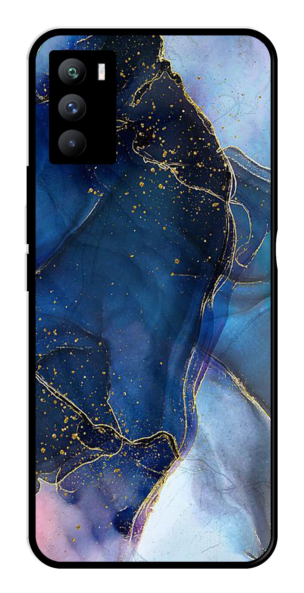 Blue Marble Metal Mobile Case for iQOO 9 SE 5G   (Design No -34)