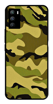 Army Pattern Metal Mobile Case for iQOO 9 SE 5G