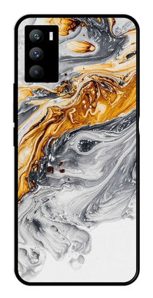 Marble Pattern Metal Mobile Case for iQOO 9 SE 5G