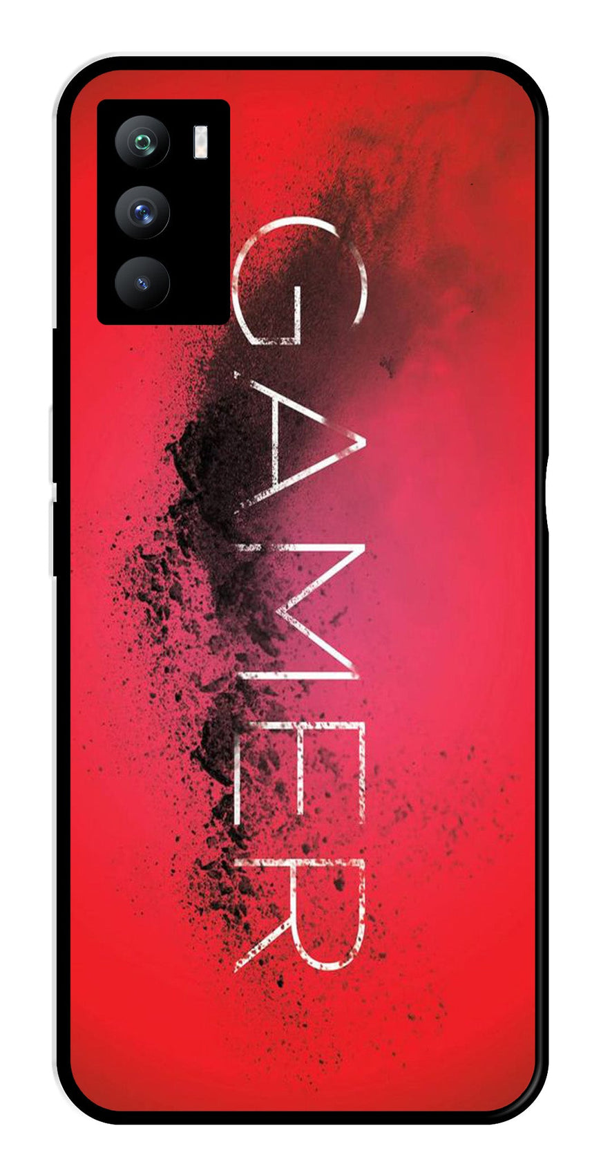 Gamer Pattern Metal Mobile Case for iQOO 9 SE 5G   (Design No -41)