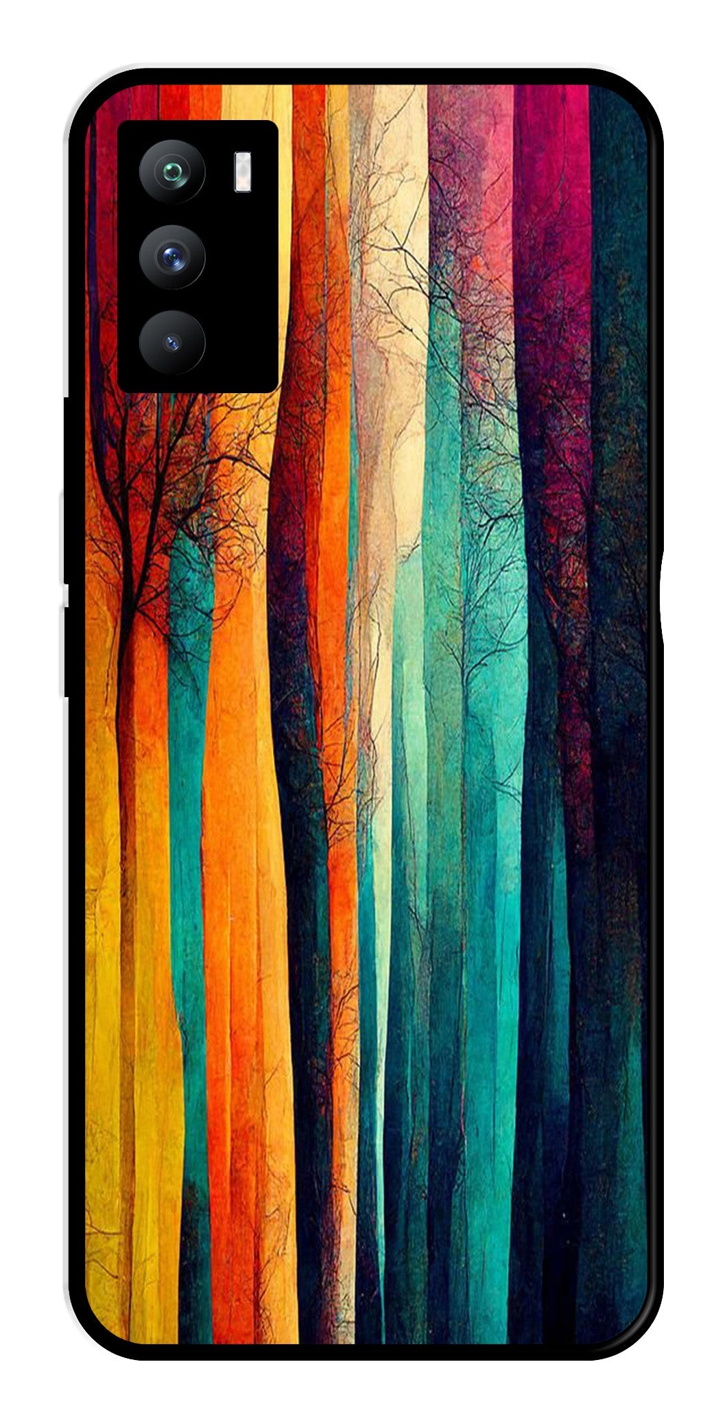 Modern Art Colorful Metal Mobile Case for iQOO 9 SE 5G   (Design No -47)