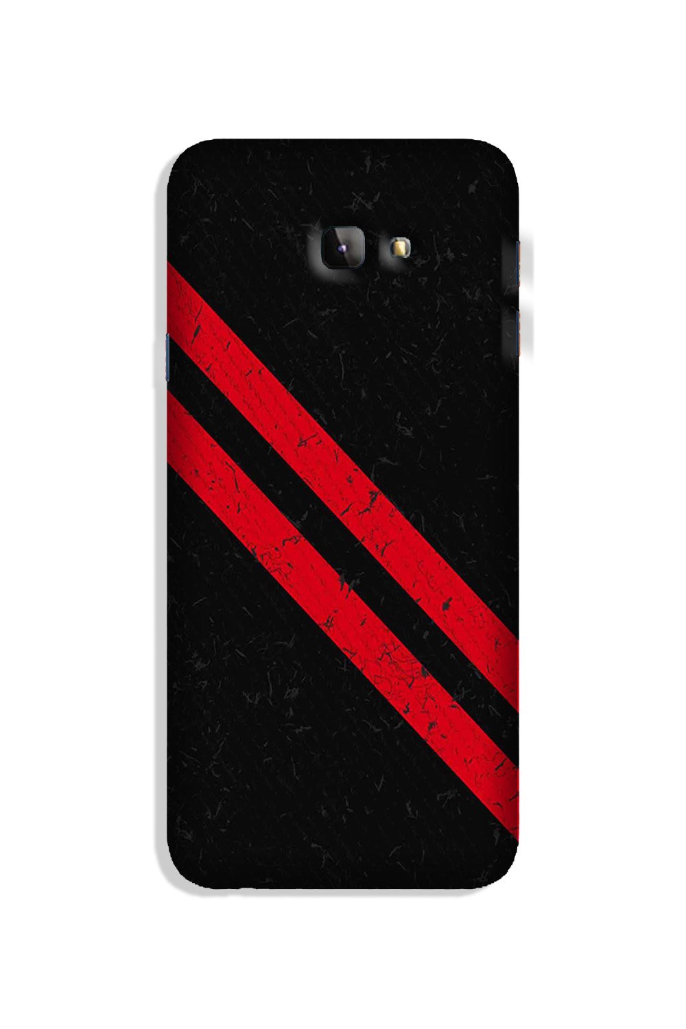 Black Red Pattern Mobile Back Case for Galaxy J4 Plus (Design - 373)