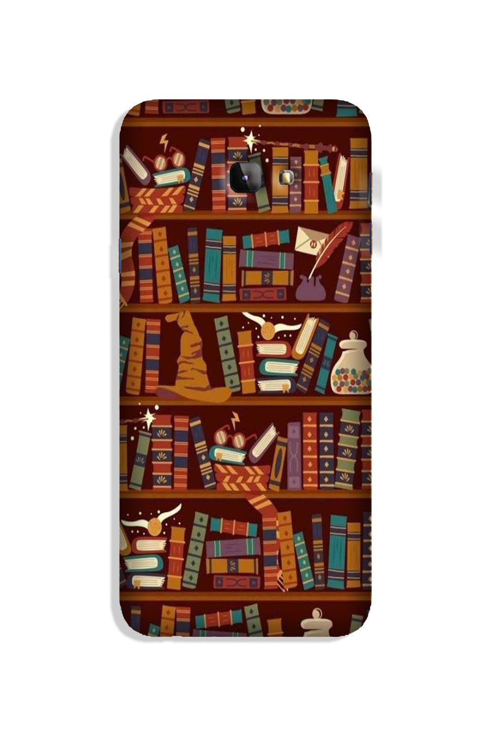Book Shelf Mobile Back Case for Galaxy J4 Plus (Design - 390)
