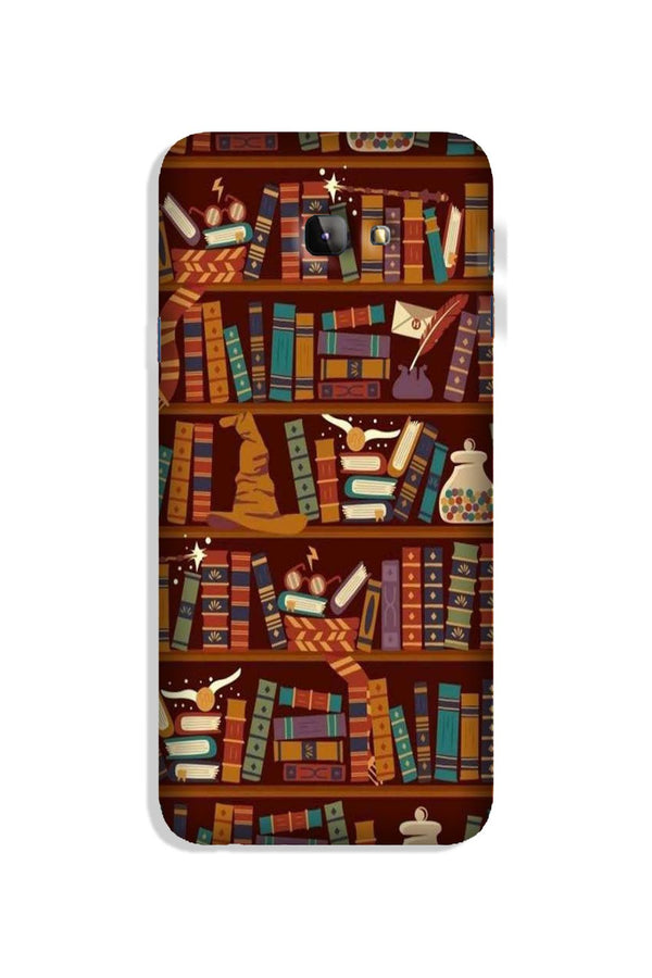 Book Shelf Mobile Back Case for Galaxy J4 Plus (Design - 390)