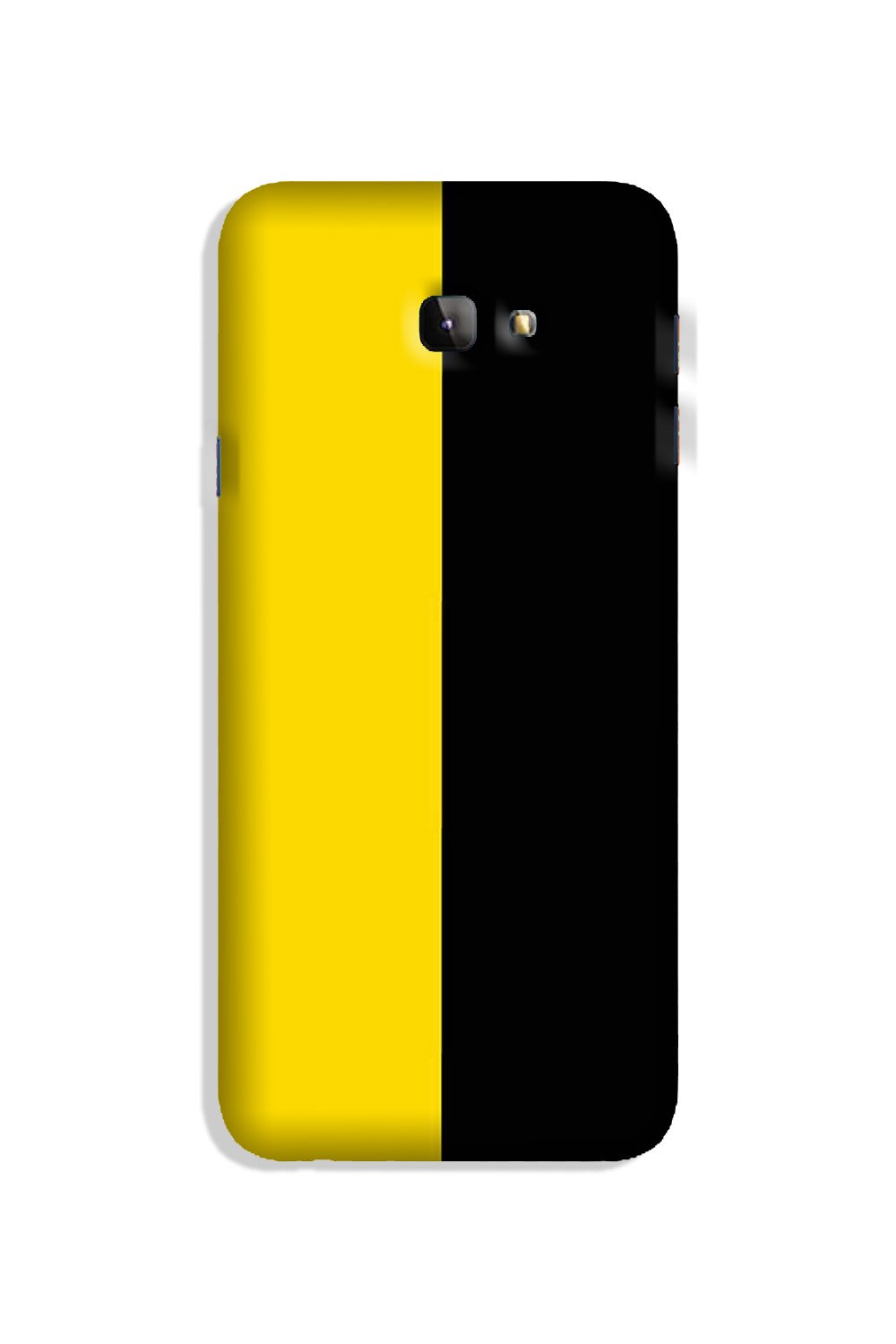 Black Yellow Pattern Mobile Back Case for Galaxy J4 Plus (Design - 397)