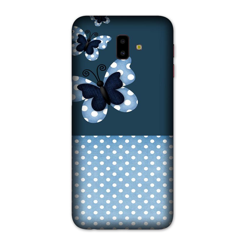 White dots Butterfly Case for Galaxy J6 Plus