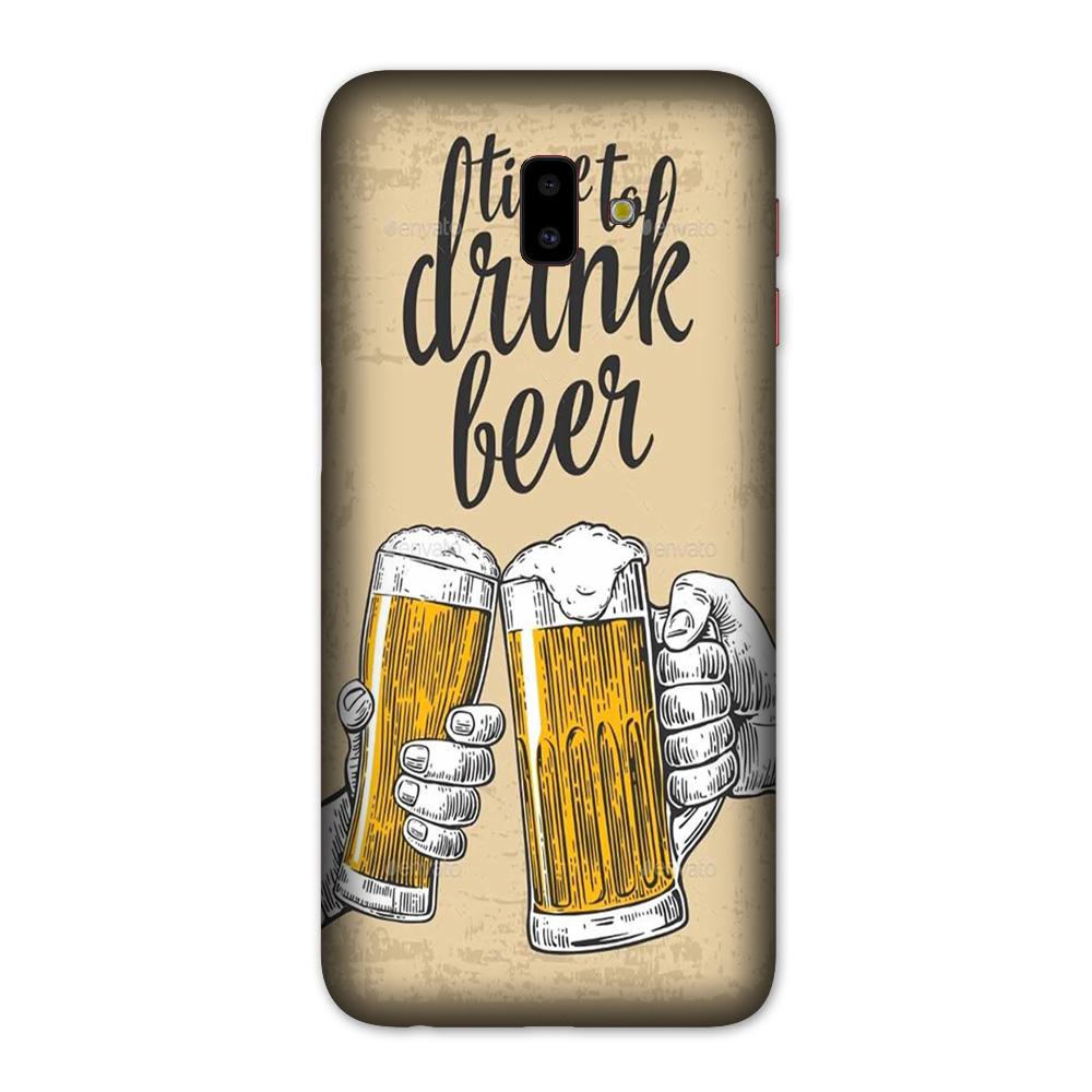 Drink Beer Mobile Back Case for Galaxy J6 Plus (Design - 328)