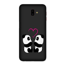 Panda Love Mobile Back Case for Galaxy J6 Plus (Design - 398)