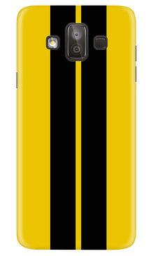 Black Yellow Pattern Mobile Back Case for Galaxy J7 Duo (Design - 377)