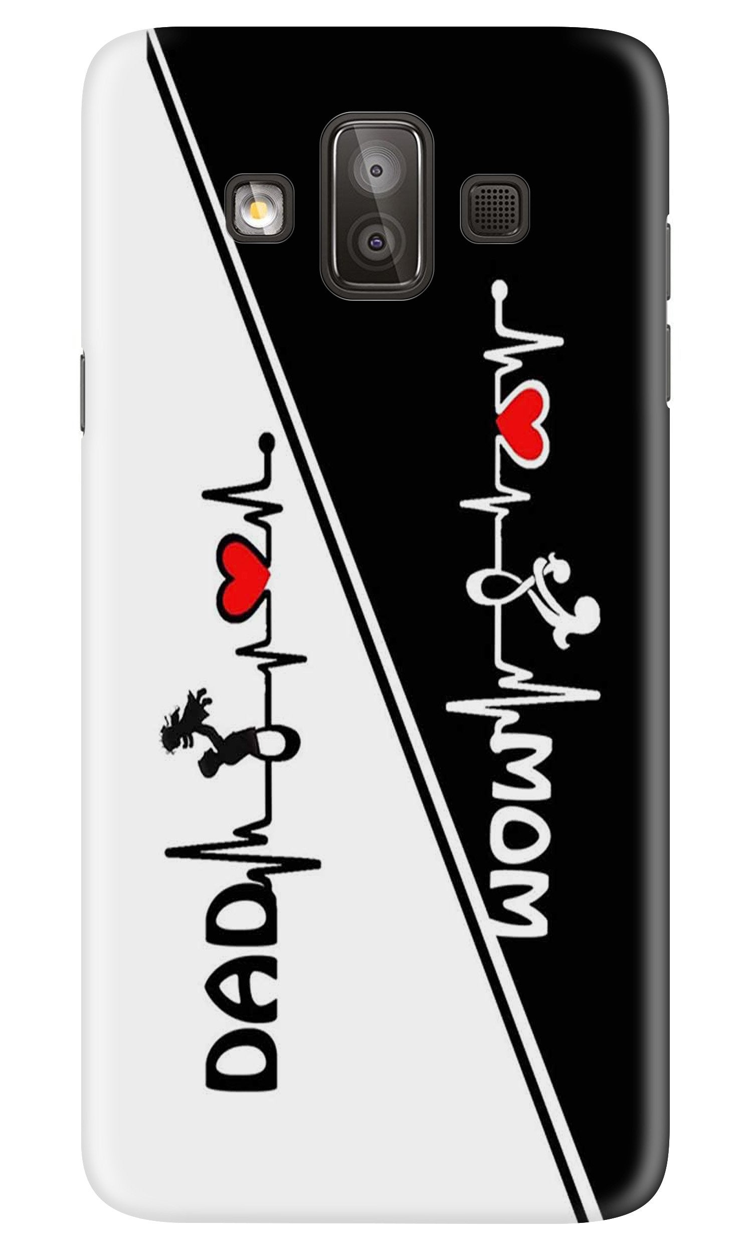 Love Mom Dad Mobile Back Case for Galaxy J7 Duo (Design - 385)