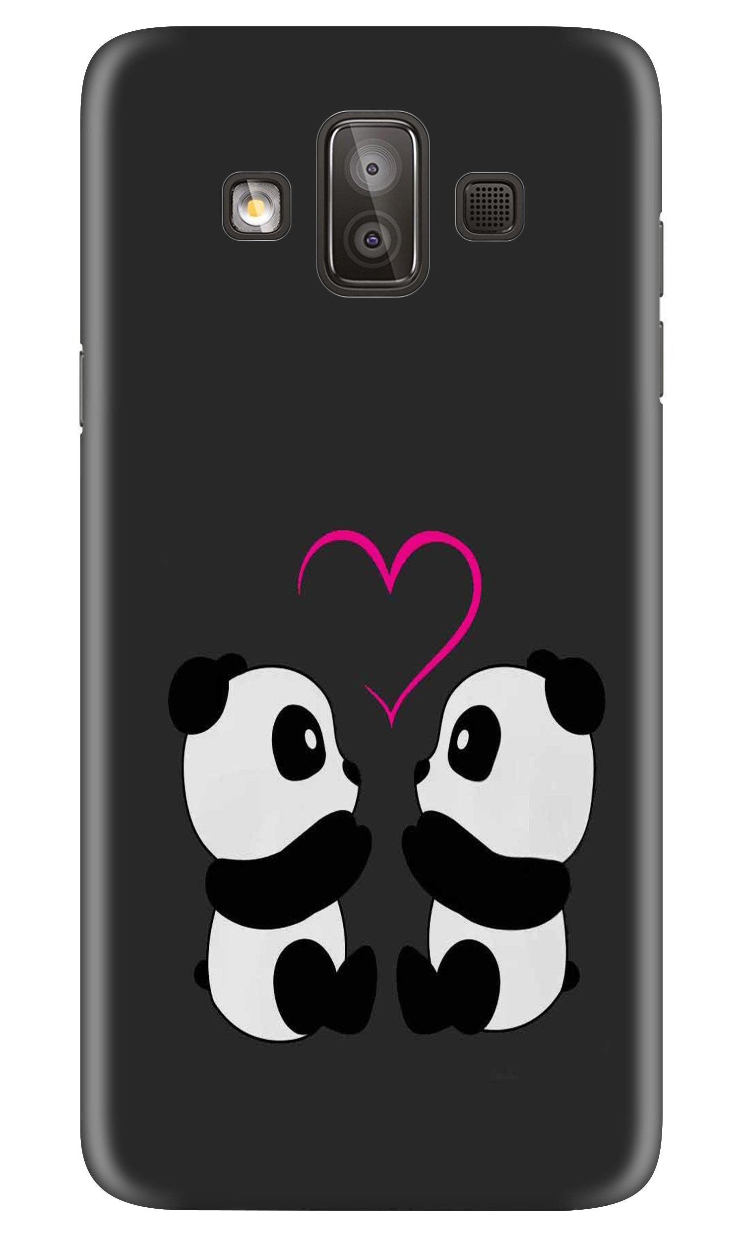 Panda Love Mobile Back Case for Galaxy J7 Duo (Design - 398)